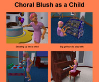 Choral Blush as a Child